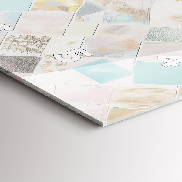 Horloge murale carrée Tuiles colorées