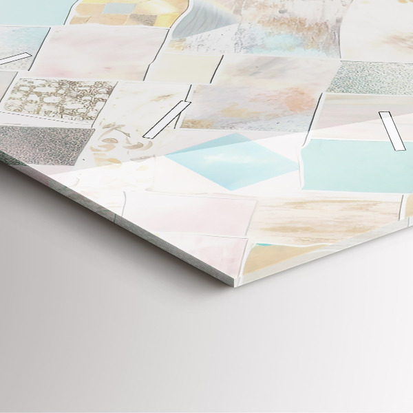 Horloge murale carrée Tuiles colorées