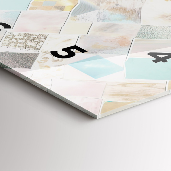 Horloge murale carrée Tuiles colorées