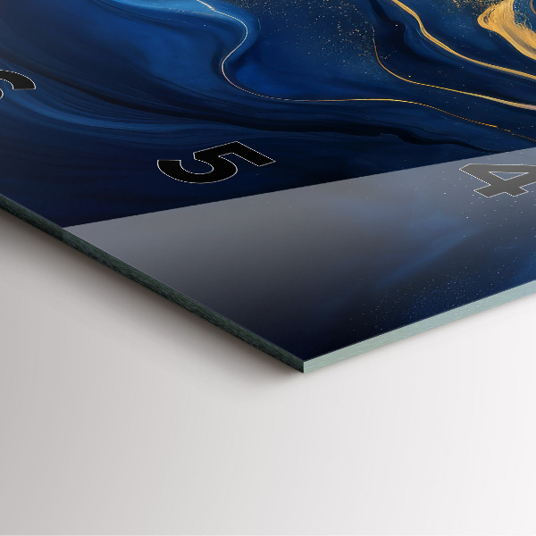 Horloge murale carrée marbre bleu