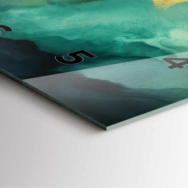 Horloge murale carrée marbre vert