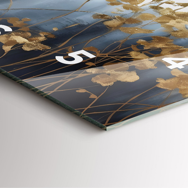 Horloge murale carrée Fleurs abstraites