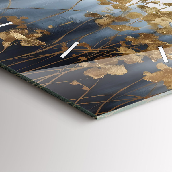 Horloge murale carrée Fleurs abstraites