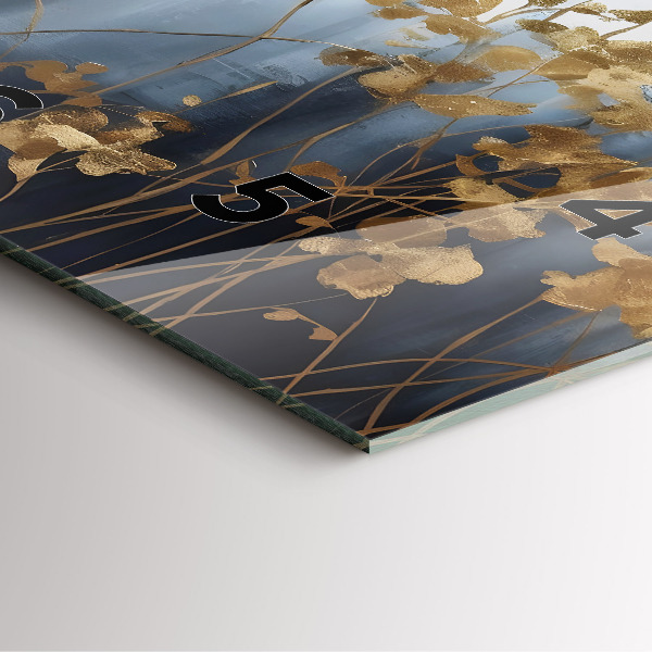 Horloge murale carrée Fleurs abstraites