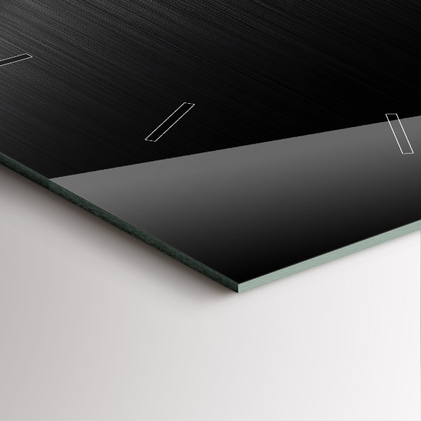 Horloge murale carrée Lignes noires et argentées