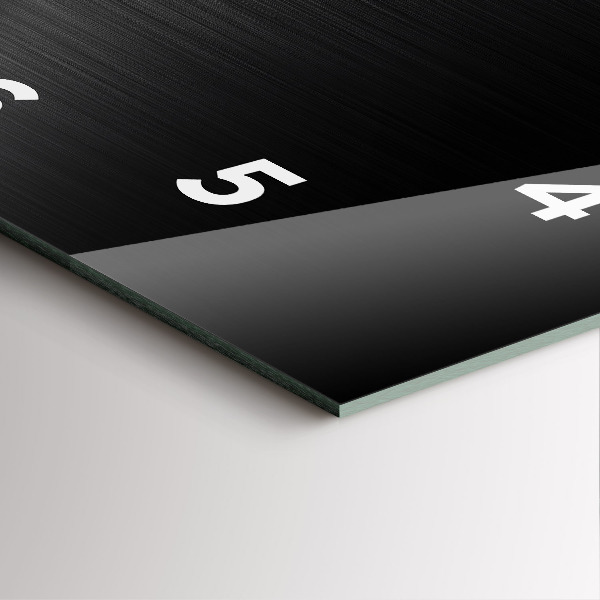 Horloge murale carrée Lignes noires et argentées