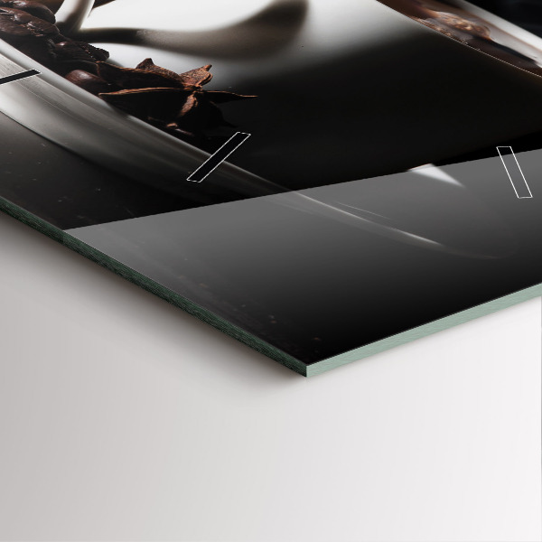 Horloge murale carrée Une tasse de café