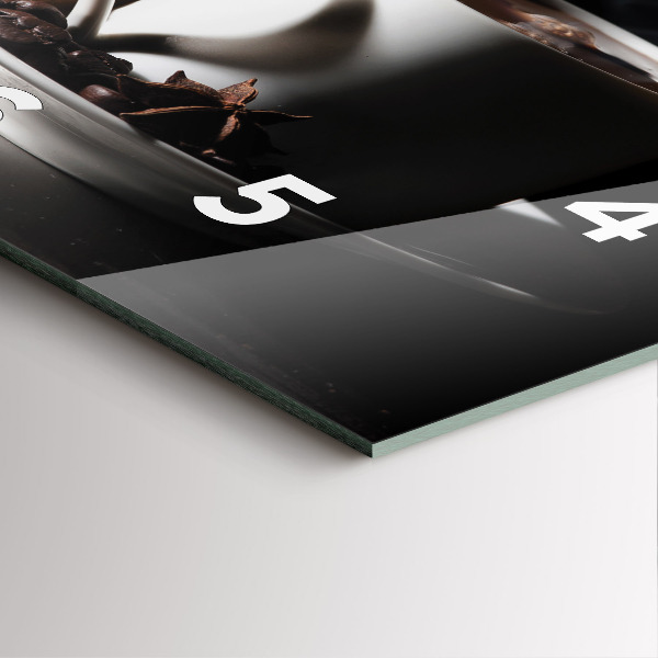 Horloge murale carrée Une tasse de café