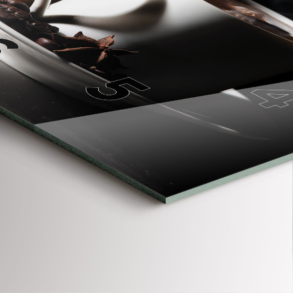 Horloge murale carrée Une tasse de café