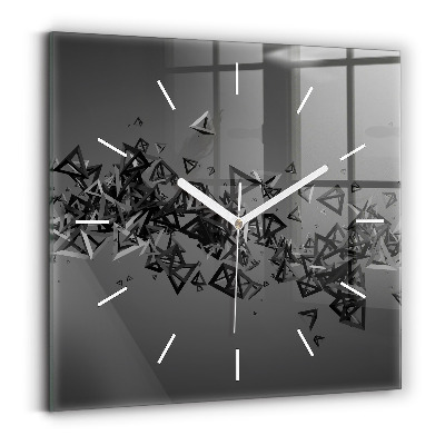 Horloge murale carrée Abstraction sombre