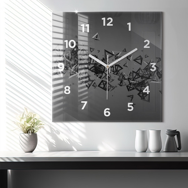 Horloge murale carrée Abstraction sombre