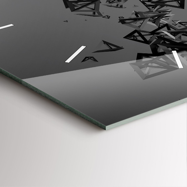 Horloge murale carrée Abstraction sombre