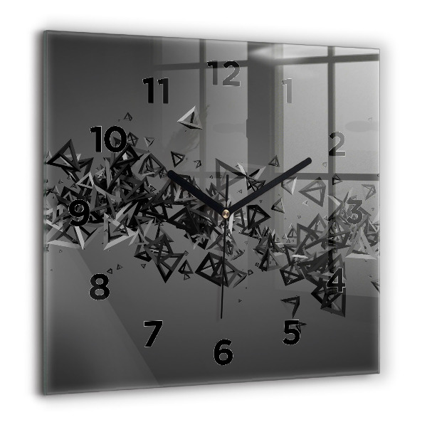 Horloge murale carrée Abstraction sombre