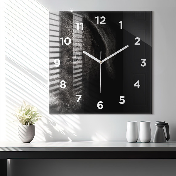 Horloge carrée en verre Chien et chat Scottish Fold