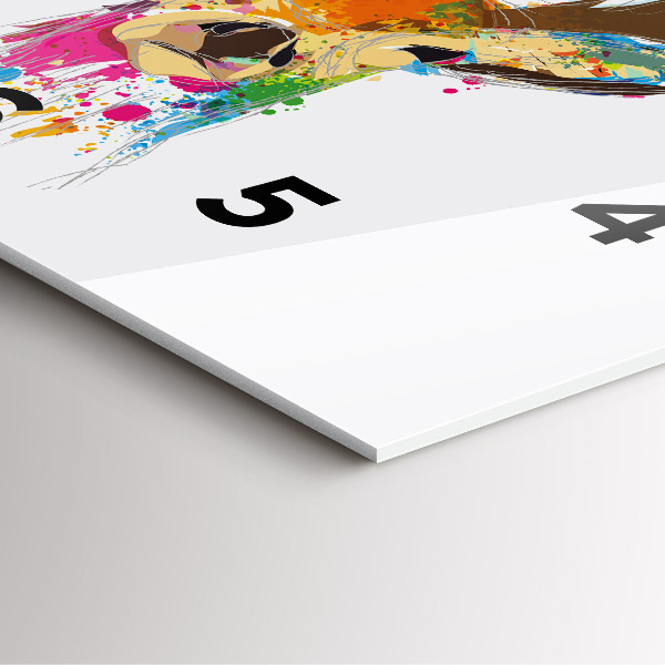 Horloge murale carrée Tête de cerf colorée