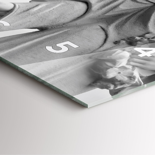 Horloge murale carrée 'Sculpture d''un vieil ange'