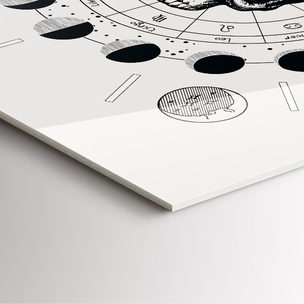 Horloge murale carrée Phases de la lune