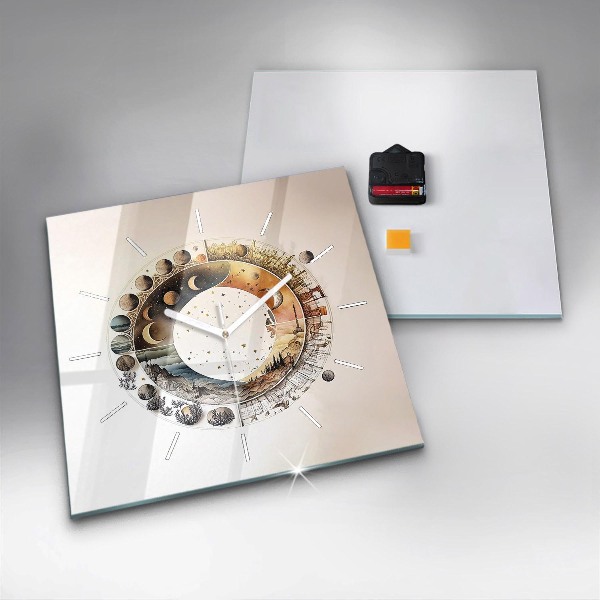 Horloge murale carrée Horloge astronomique