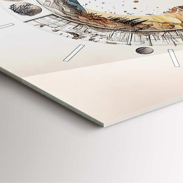 Horloge murale carrée Horloge astronomique