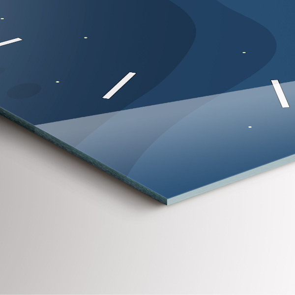 Horloge murale carrée Vagues bleues