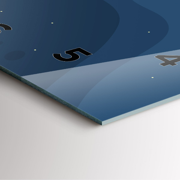 Horloge murale carrée Vagues bleues