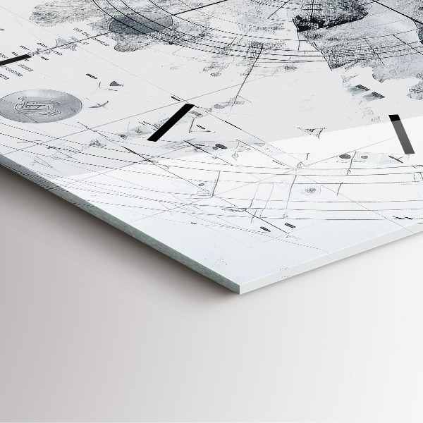 Horloge murale carrée Montagnes de dessins animés