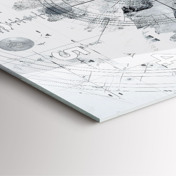 Horloge murale carrée Montagnes de dessins animés