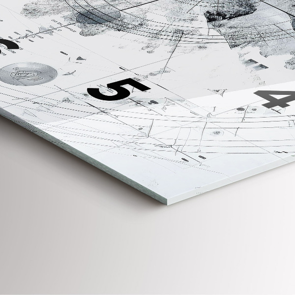 Horloge murale carrée Montagnes de dessins animés