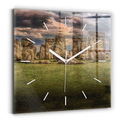 Horloge murale carrée Nimbostratus de Stonehenge