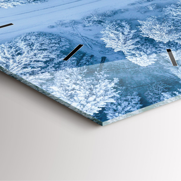 Horloge murale carrée Forêt vue par drone