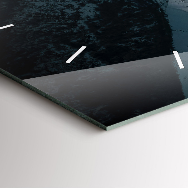 Horloge murale carrée Coucher de soleil dans les montagnes