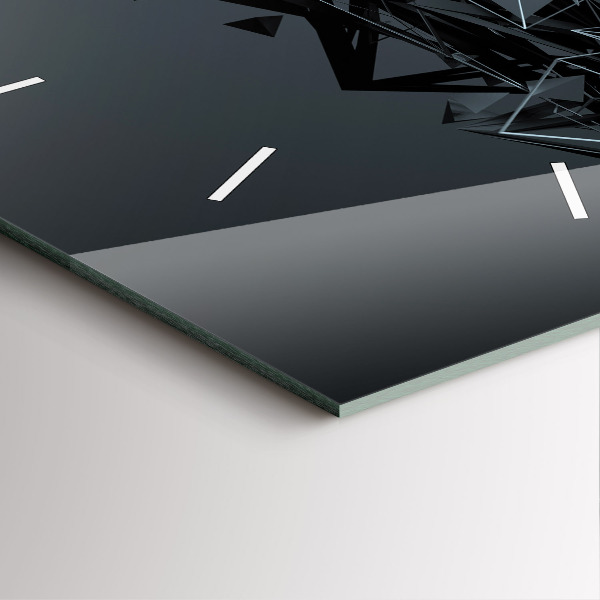 Horloge murale carrée Abstraction noire