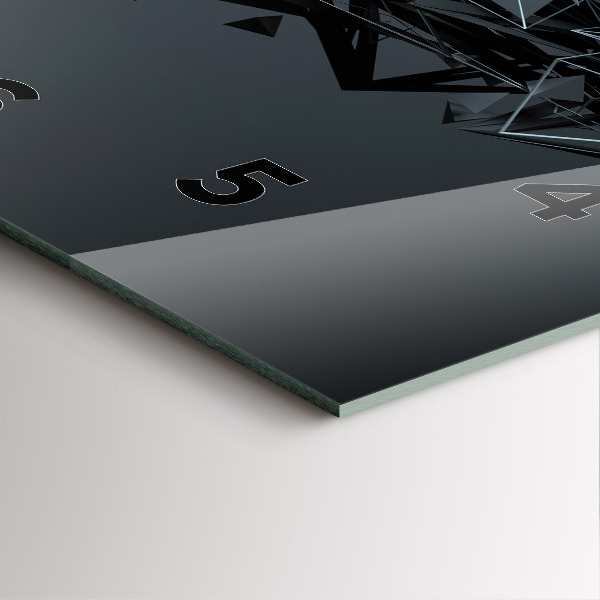 Horloge murale carrée Abstraction noire