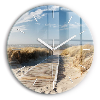Horloge ronde Vue de la plage