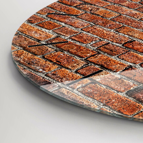 Horloge ronde Vieux mur de briques