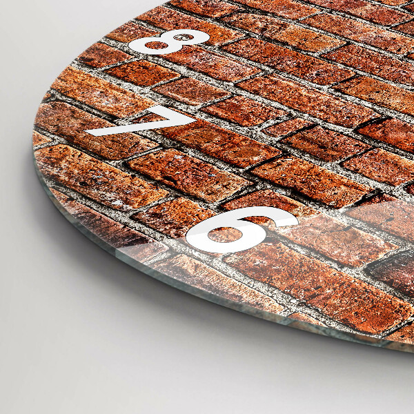 Horloge ronde Vieux mur de briques