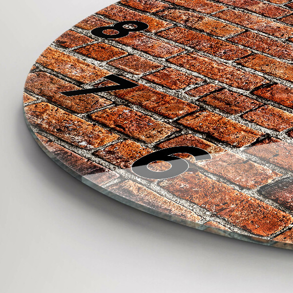 Horloge ronde Vieux mur de briques