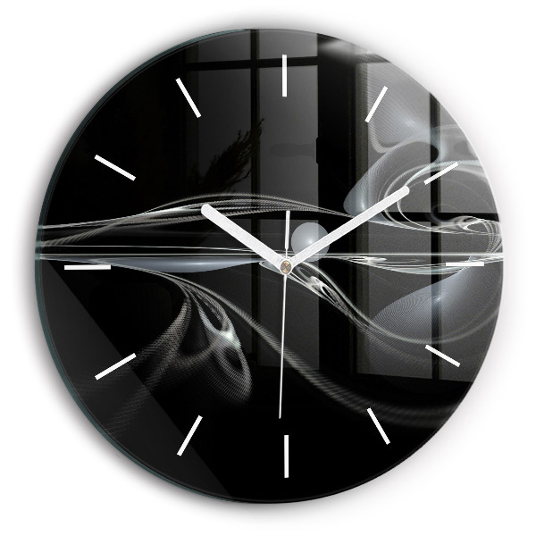 Horloge ronde Fumée abstraite