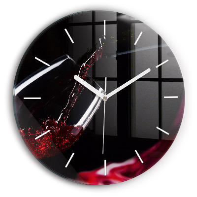 Horloge ronde Vin rouge