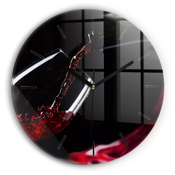 Horloge ronde Vin rouge