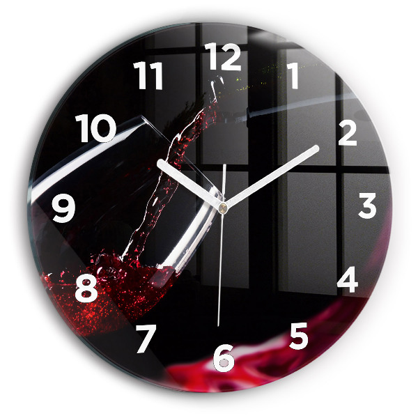 Horloge ronde Vin rouge