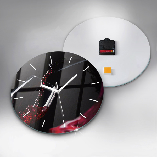 Horloge ronde Vin rouge