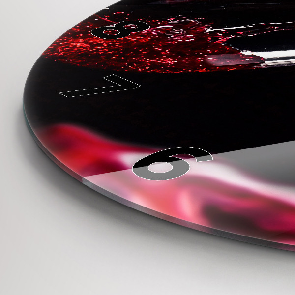 Horloge ronde Vin rouge