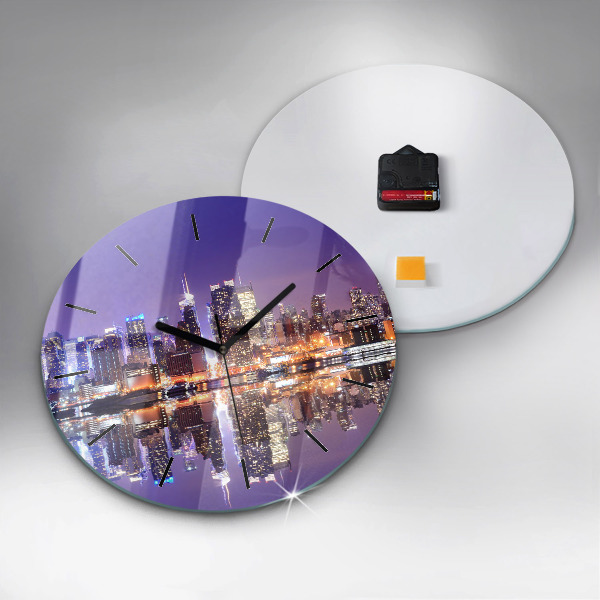 Horloge ronde New York la nuit