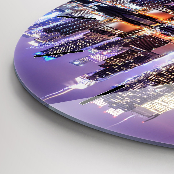 Horloge ronde New York la nuit