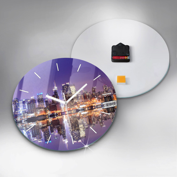Horloge ronde New York la nuit