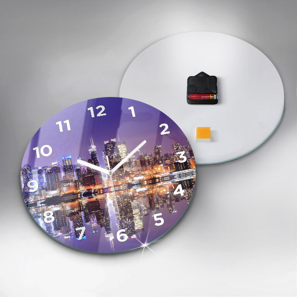 Horloge ronde New York la nuit