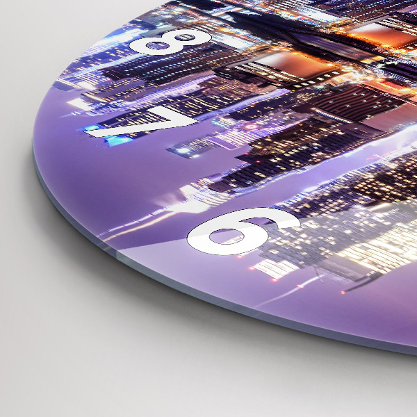 Horloge ronde New York la nuit