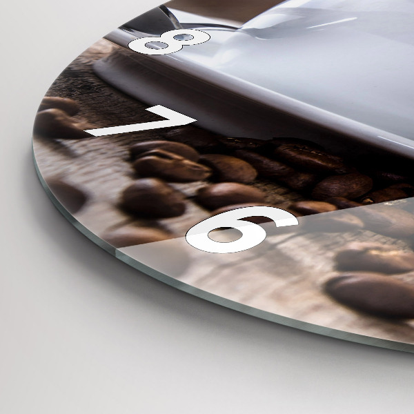 Horloge ronde Une tasse de café