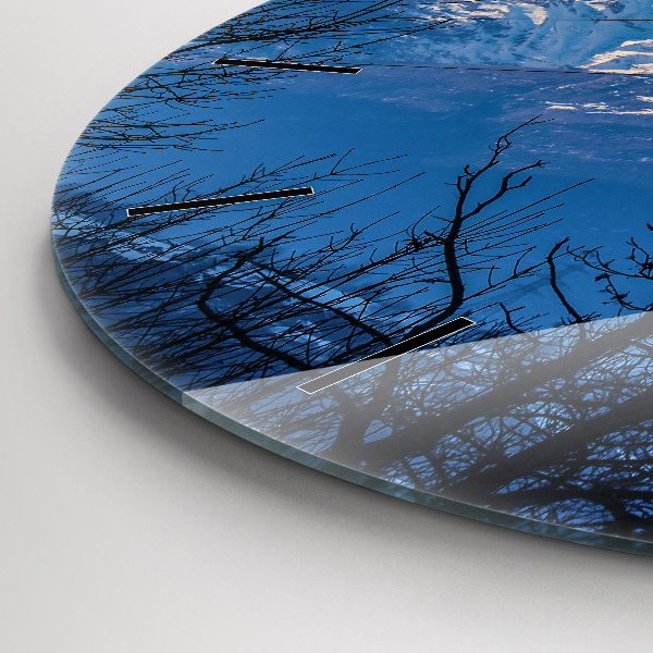 Horloge ronde Vue sur la montagne